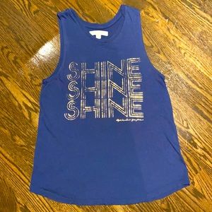 Spiritual Gangster navy rank too SHINE size Medium